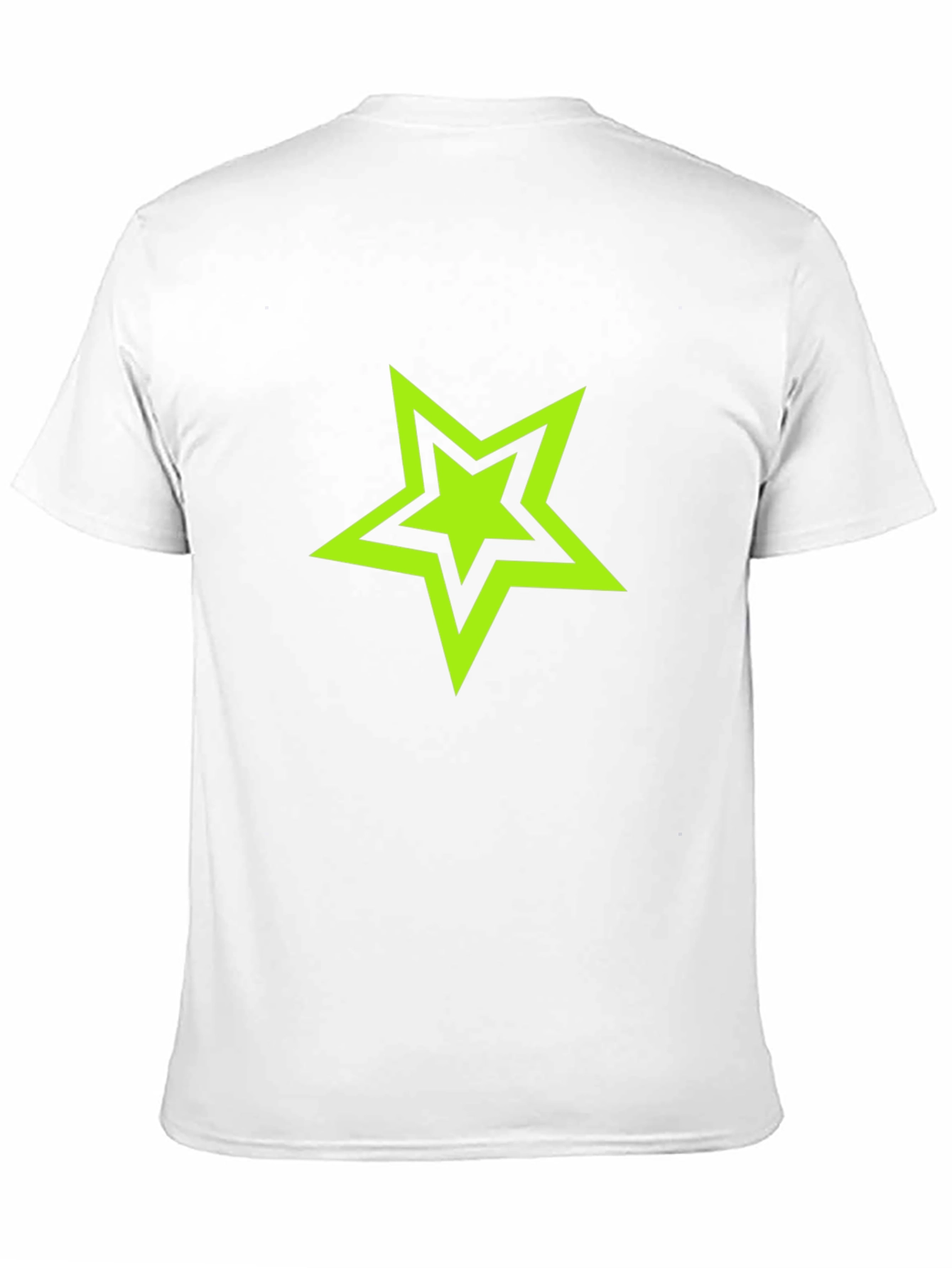 Black T-shirt with Green Star Graphic