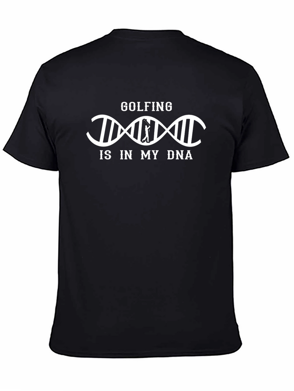 Golfing DNA Graphic T-Shirt - Black