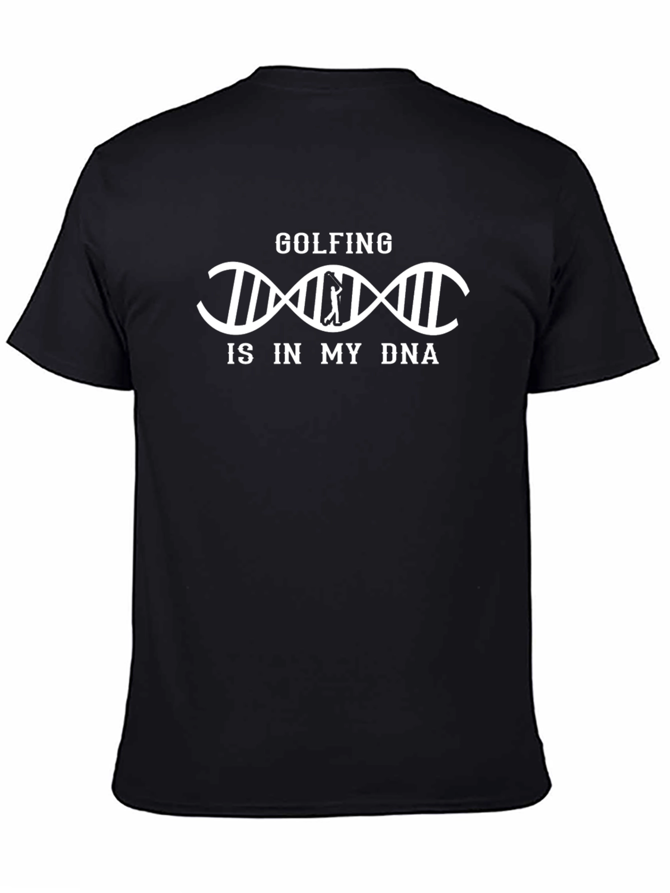 Golfing DNA Graphic T-Shirt - Black