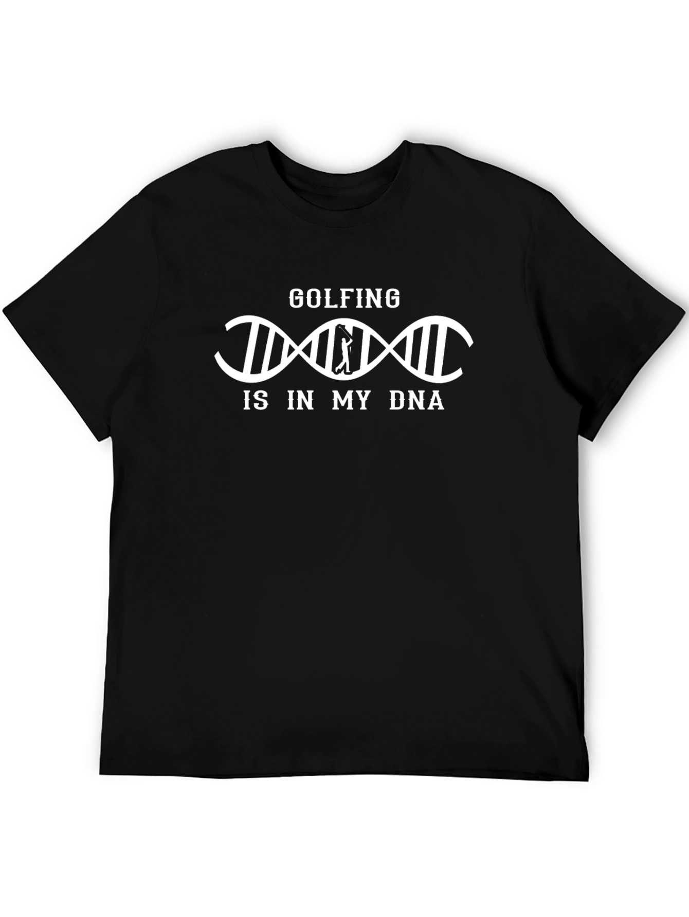 Golfing DNA Graphic T-Shirt - Black