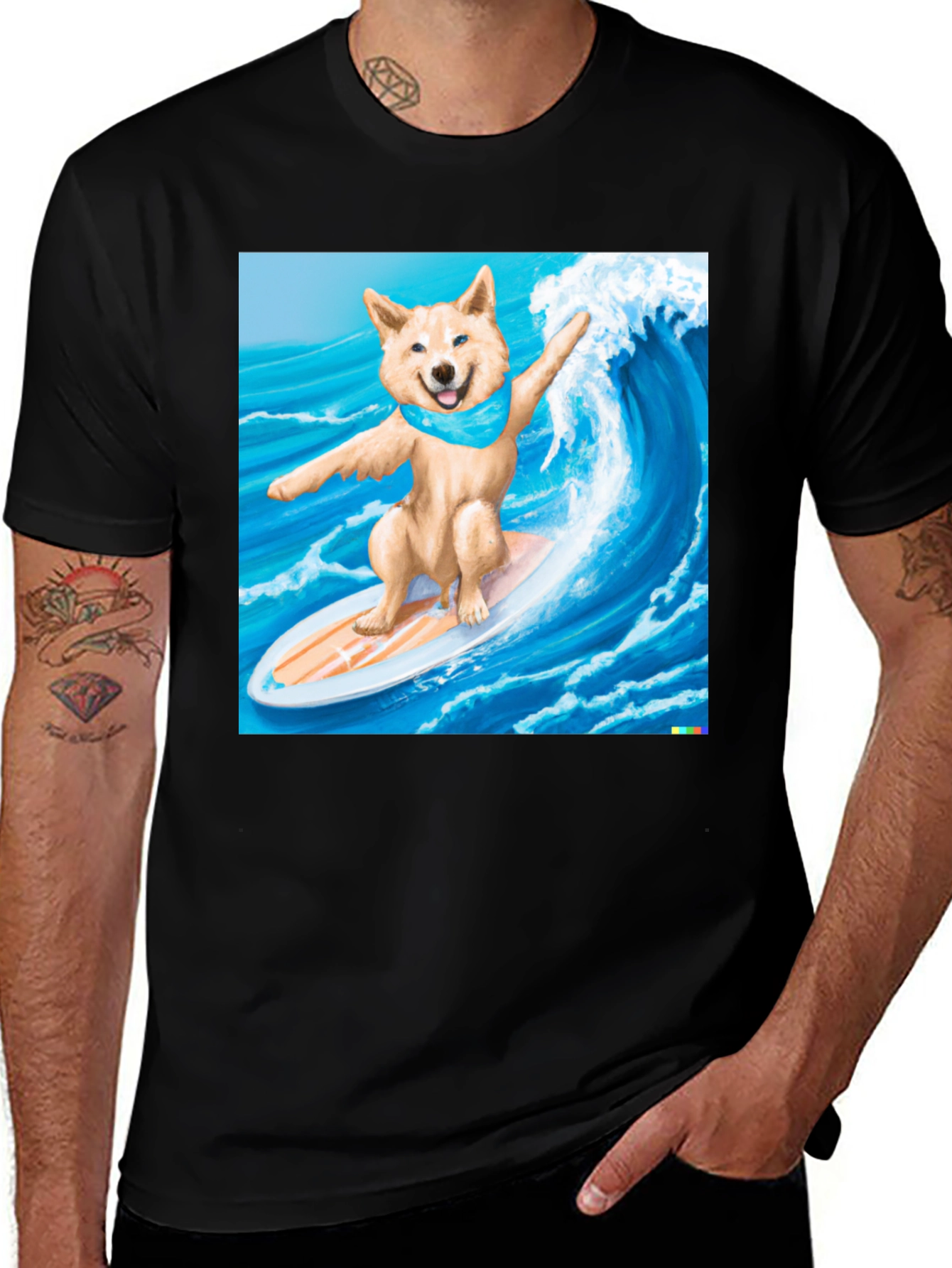 Surfing Shiba Inu T-Shirt - Cool Dog Tee
