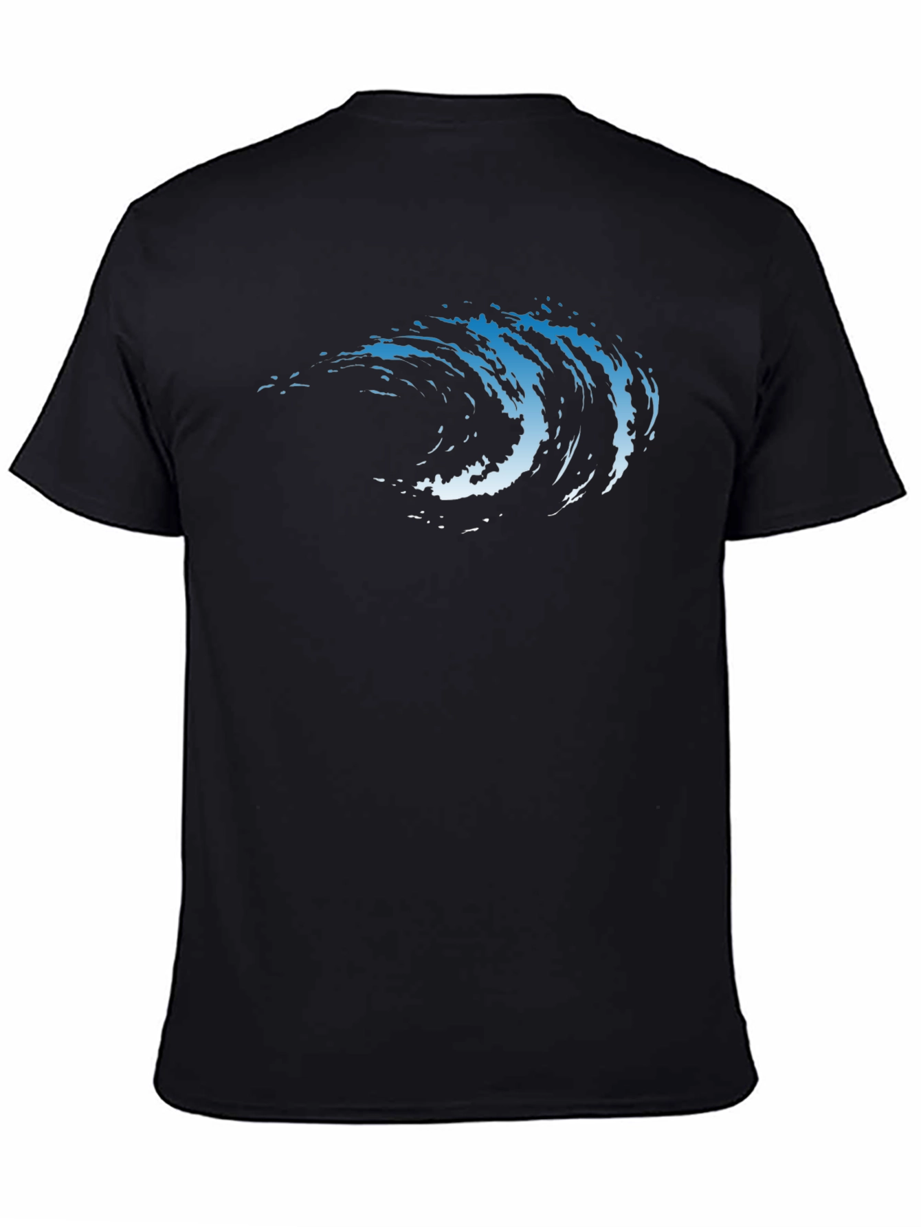 Wave Graphic Tee - Cool Black T-Shirt