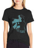 Flute Player Graphic Tee - Music Lover T-Shirt
