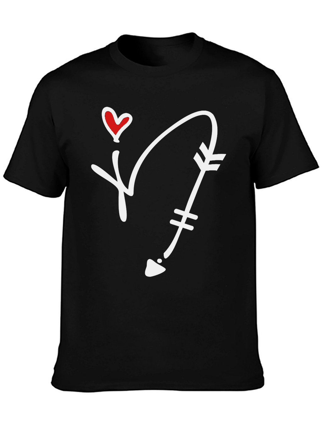 Heart Arrow Graphic Tee - Cupids Arrow Shirt