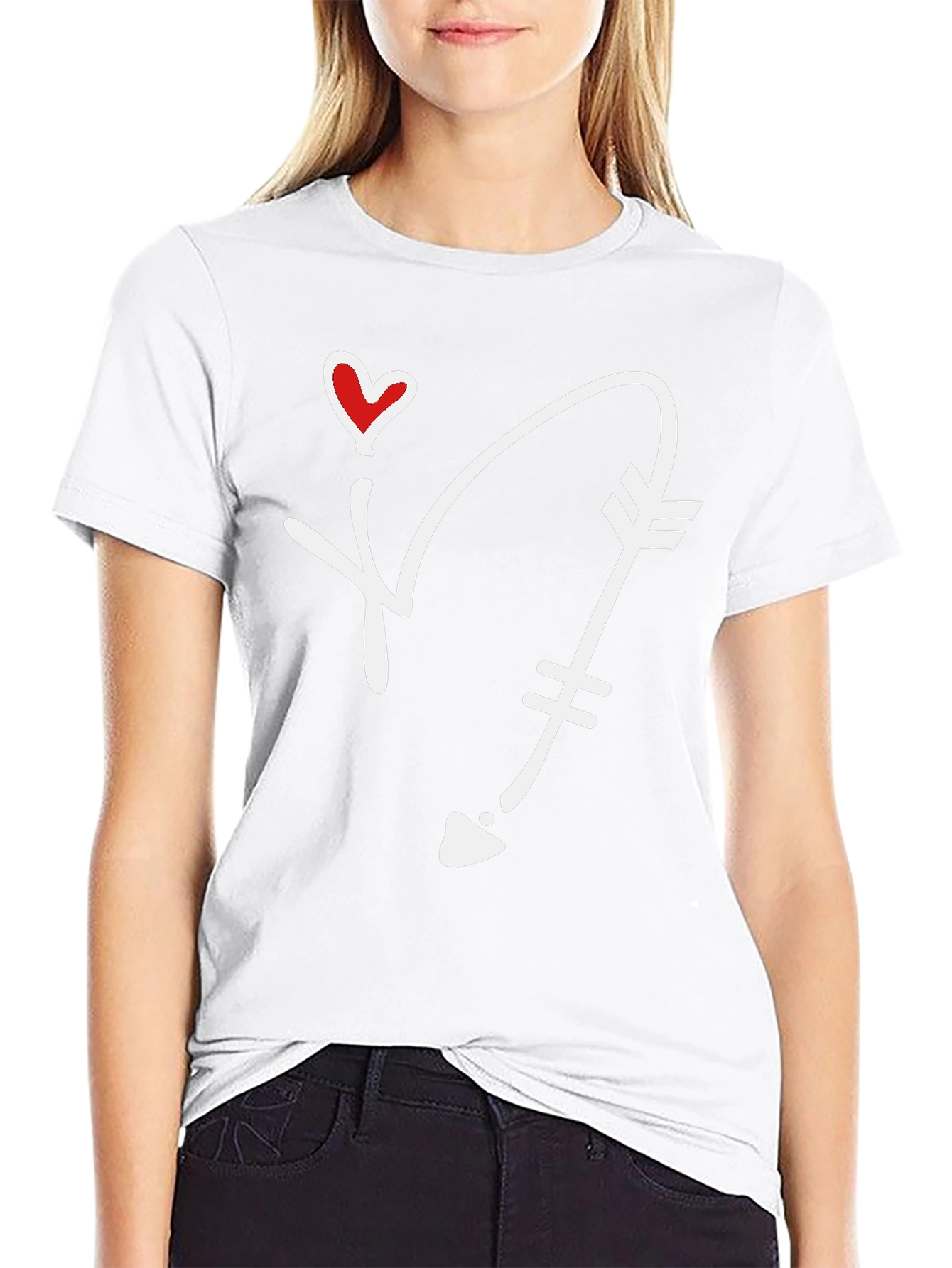 Heart Arrow Graphic Tee - Cupids Arrow Shirt