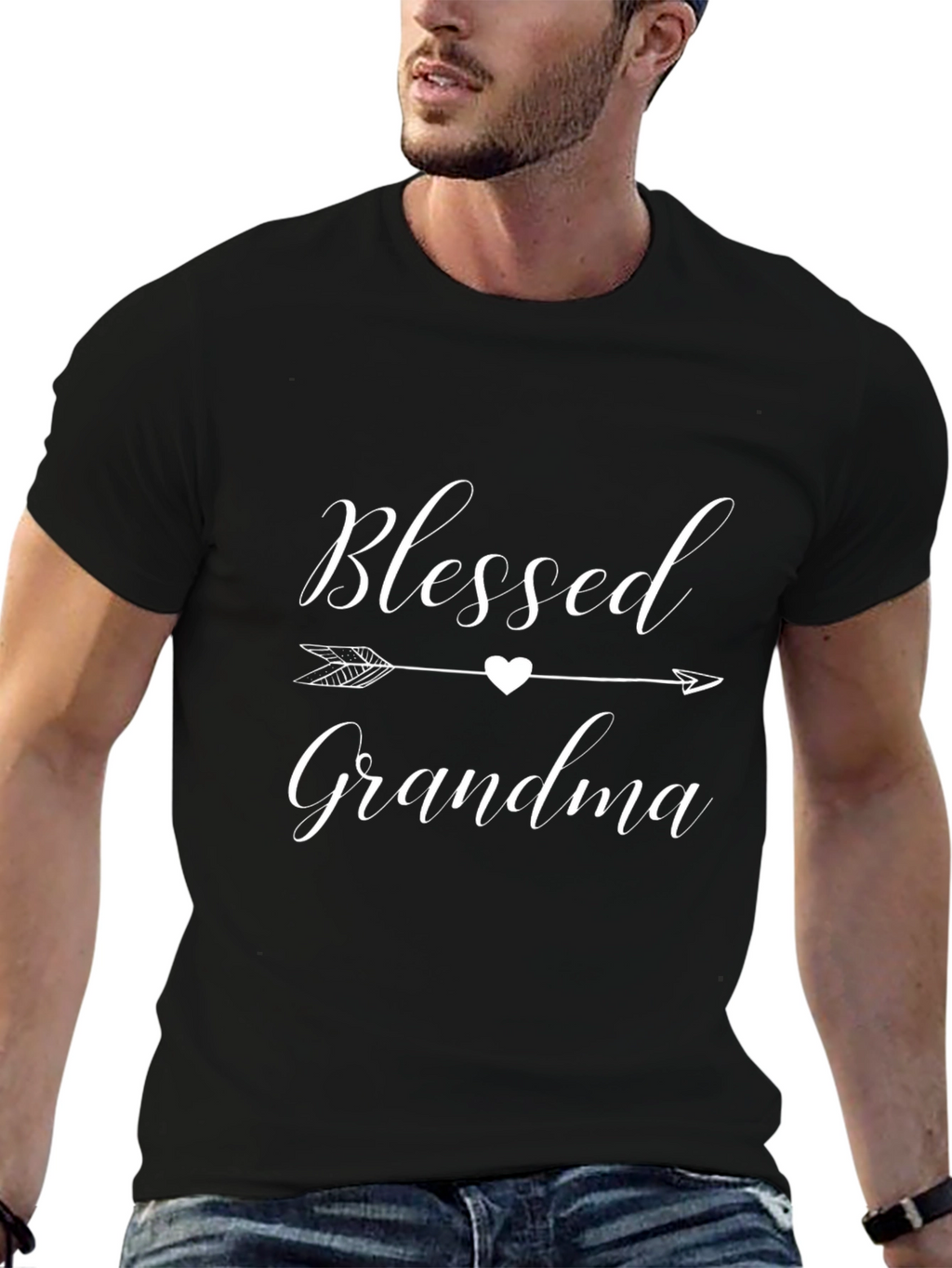 Blessed Grandma T-Shirt - Heart Arrow Graphic Tee