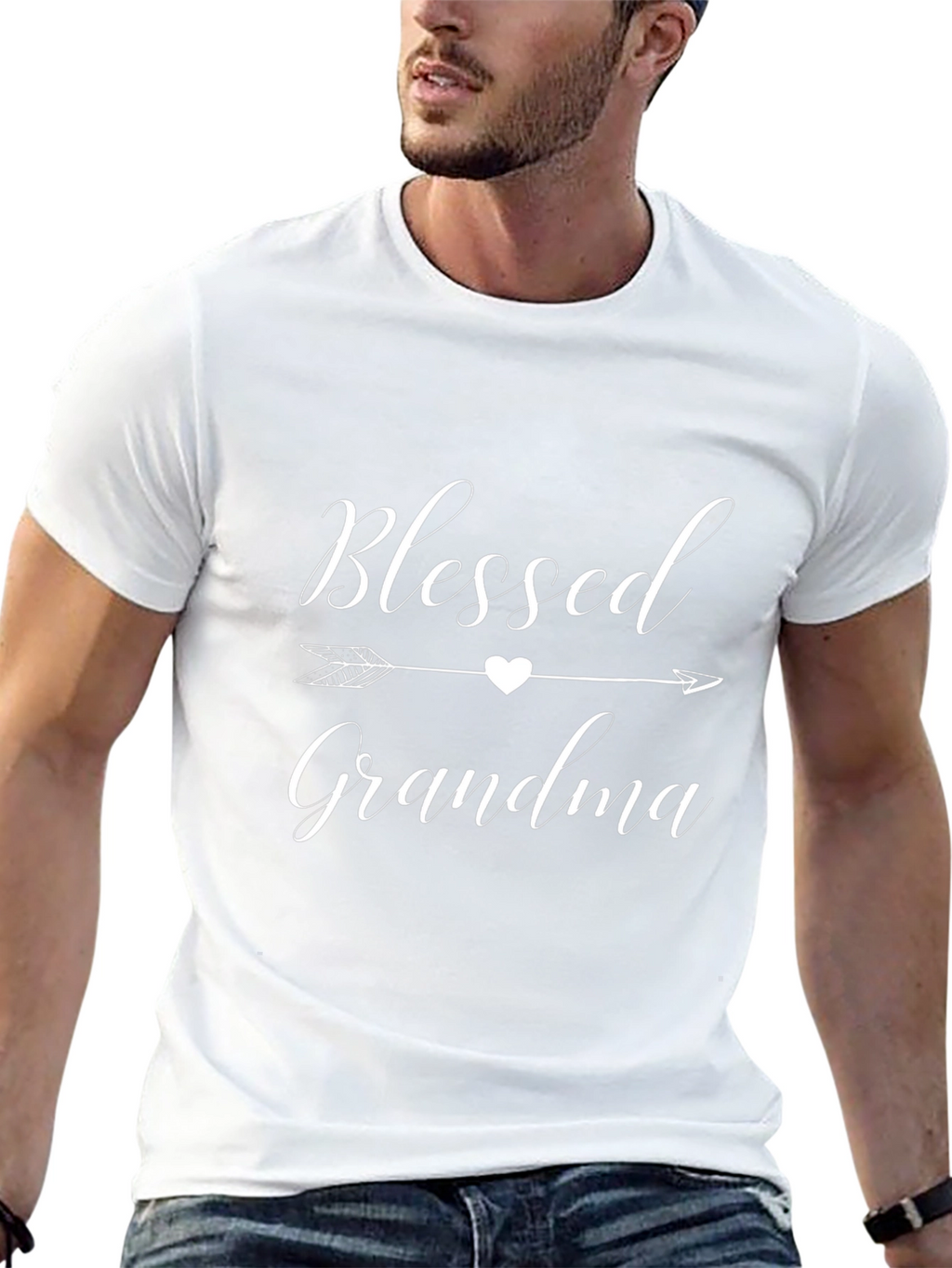 Blessed Grandma T-Shirt - Heart Arrow Graphic Tee