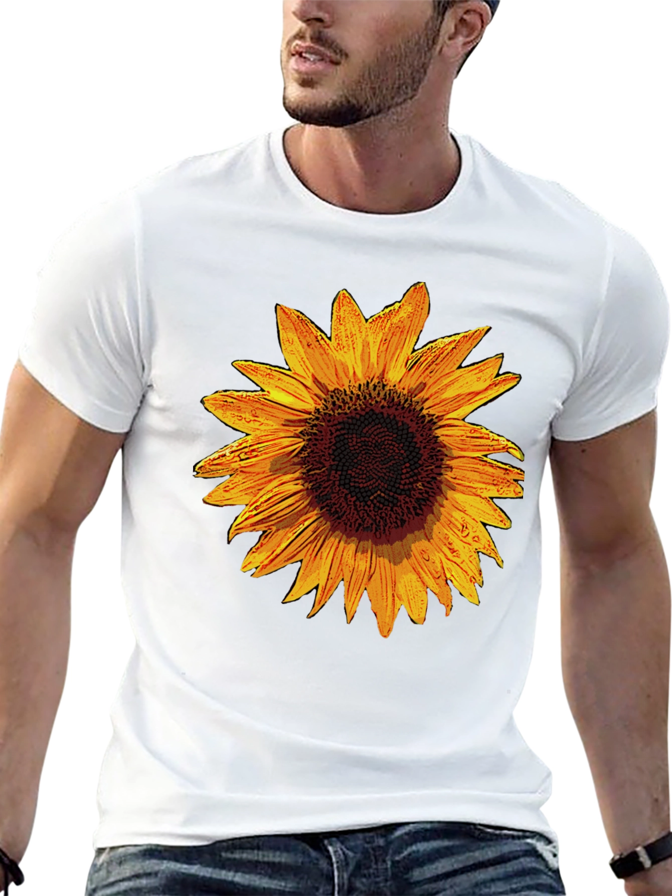 Sunflower Graphic Black T-Shirt