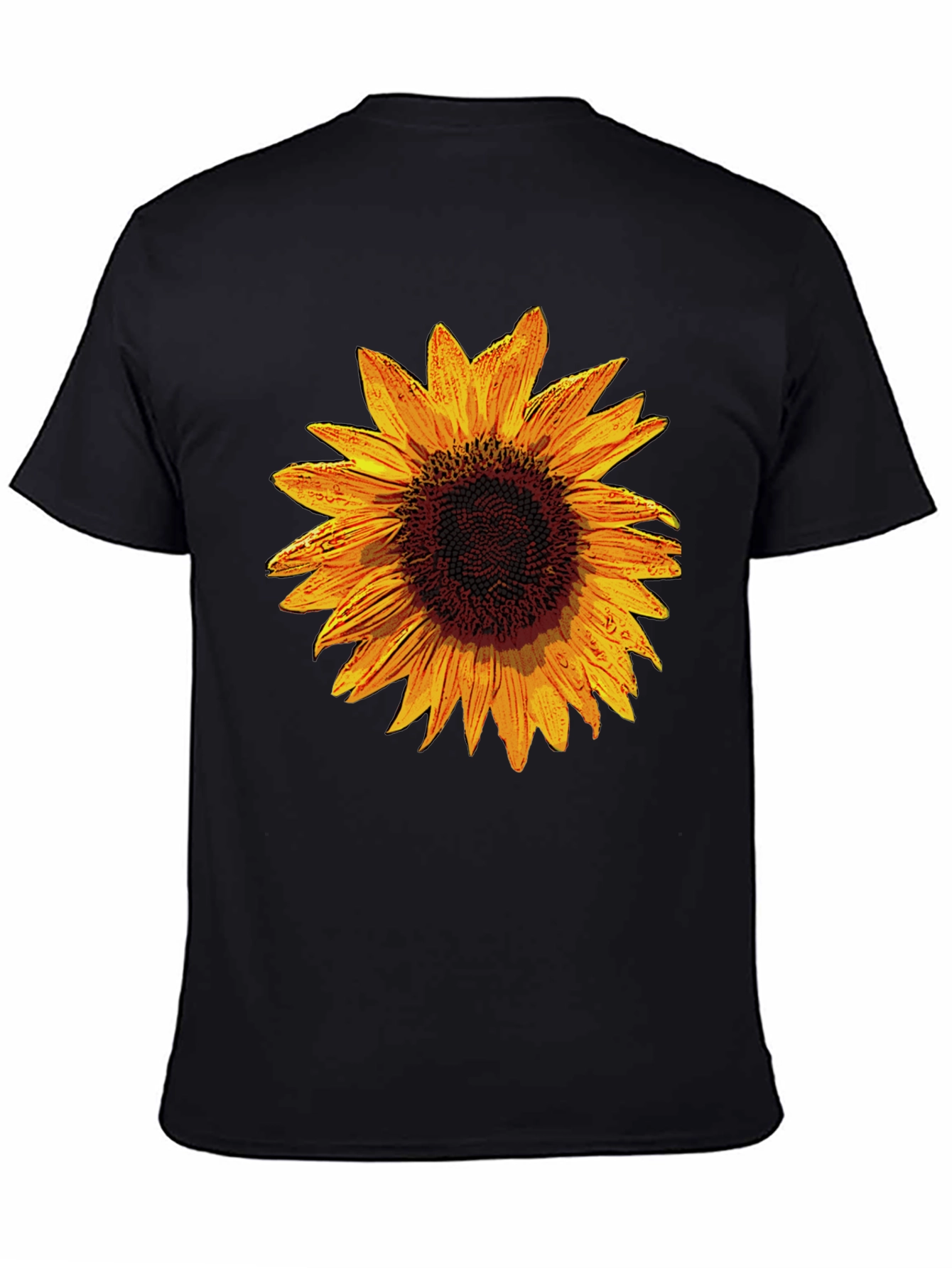 Sunflower Graphic Black T-Shirt