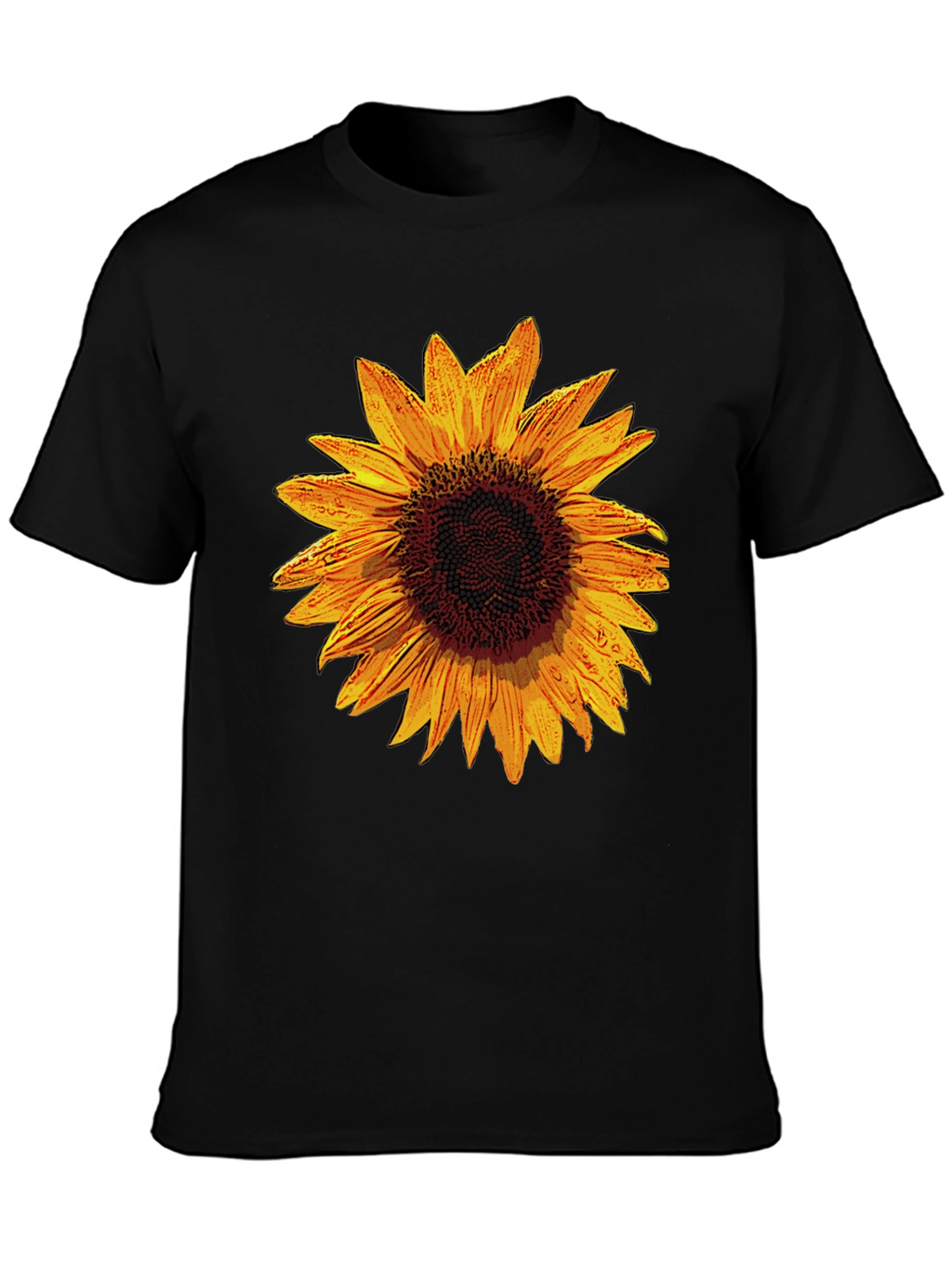 Sunflower Graphic Black T-Shirt