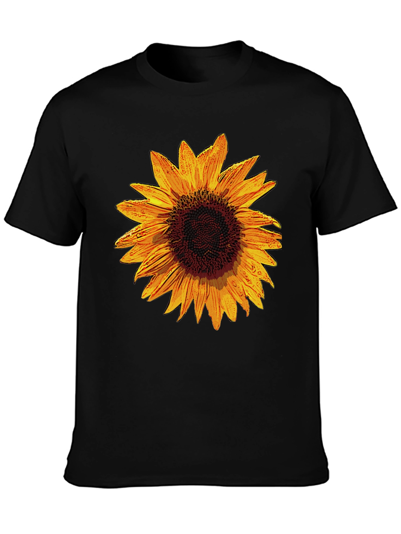 Sunflower Graphic Black T-Shirt