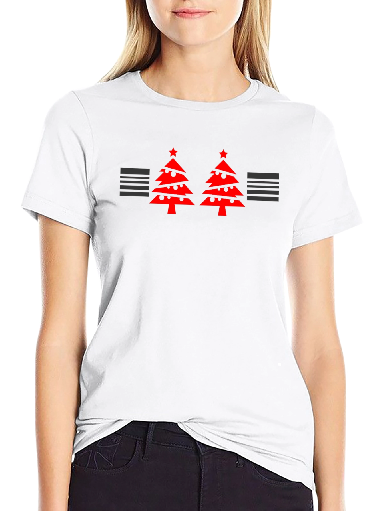 Festive Two Tree Black T-Shirt