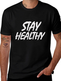 Stay Healthy Graphic Tee - Classic Black