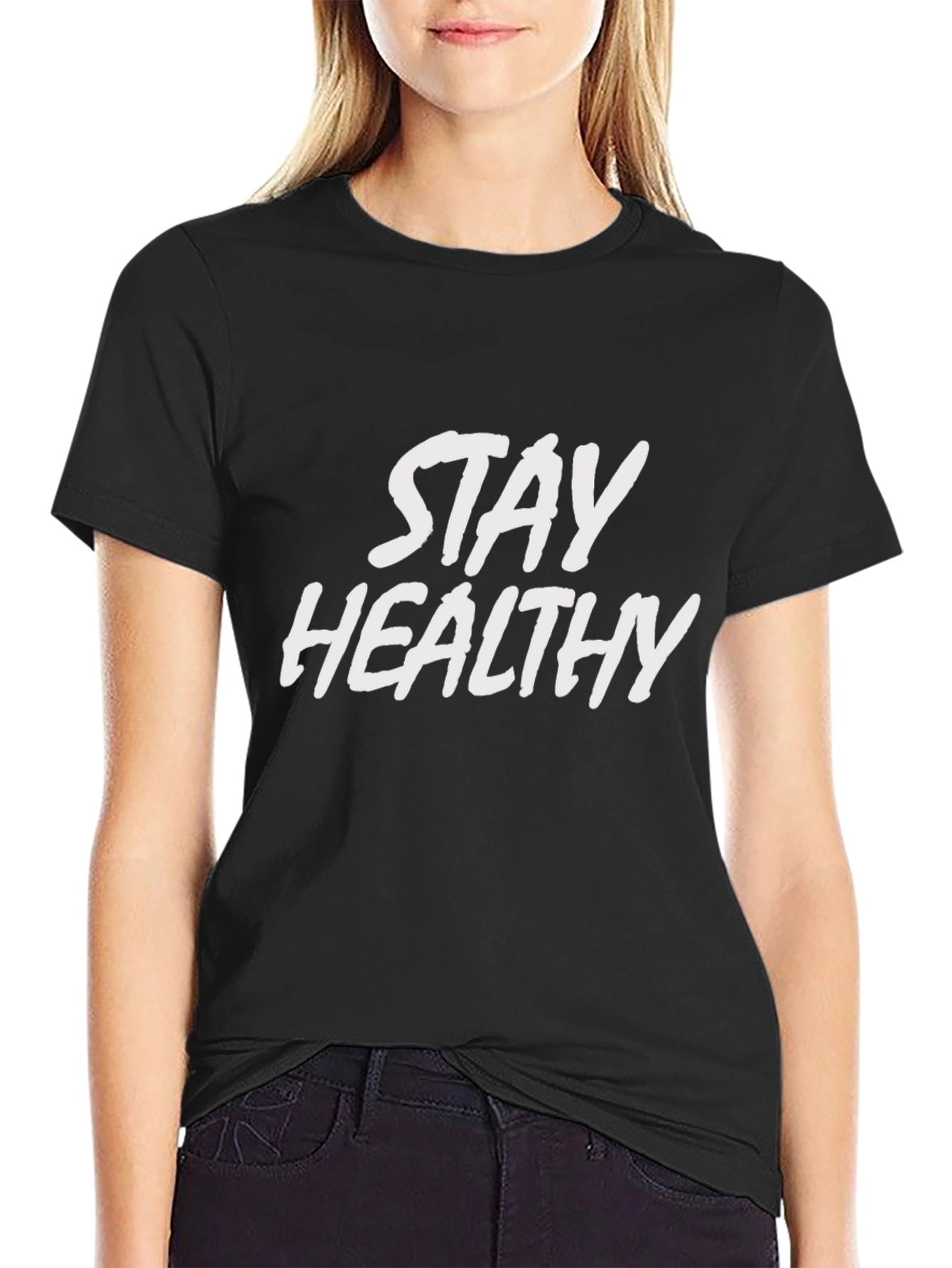 Stay Healthy Graphic Tee - Classic Black