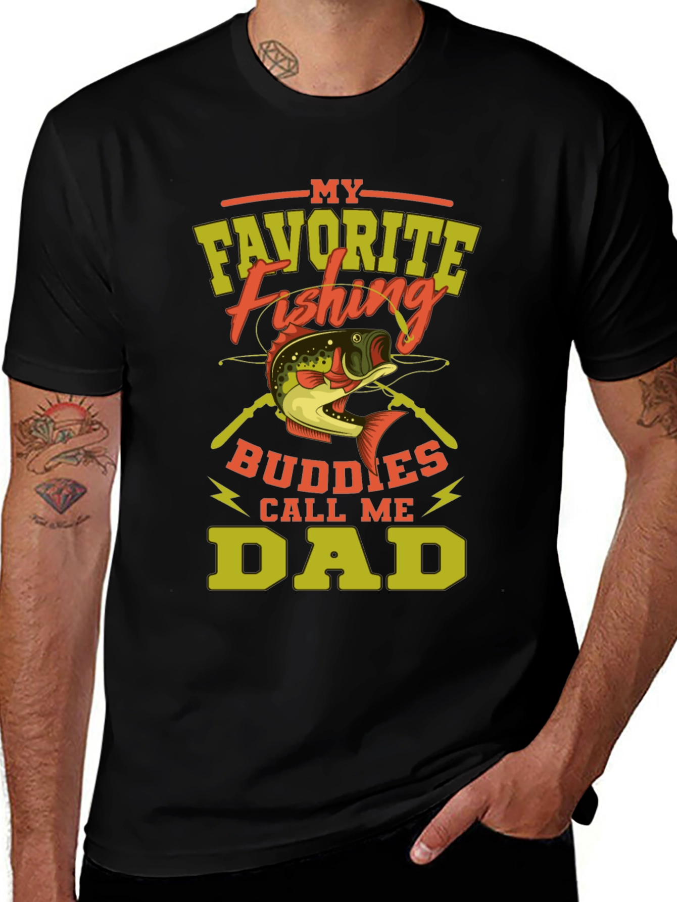Fishing Dad T-Shirt - Favorite Fishing Buddies Call Me Dad