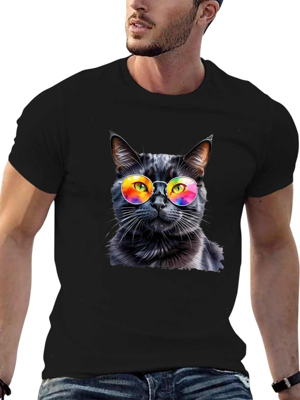 Cool Cat in Glasses T-Shirt