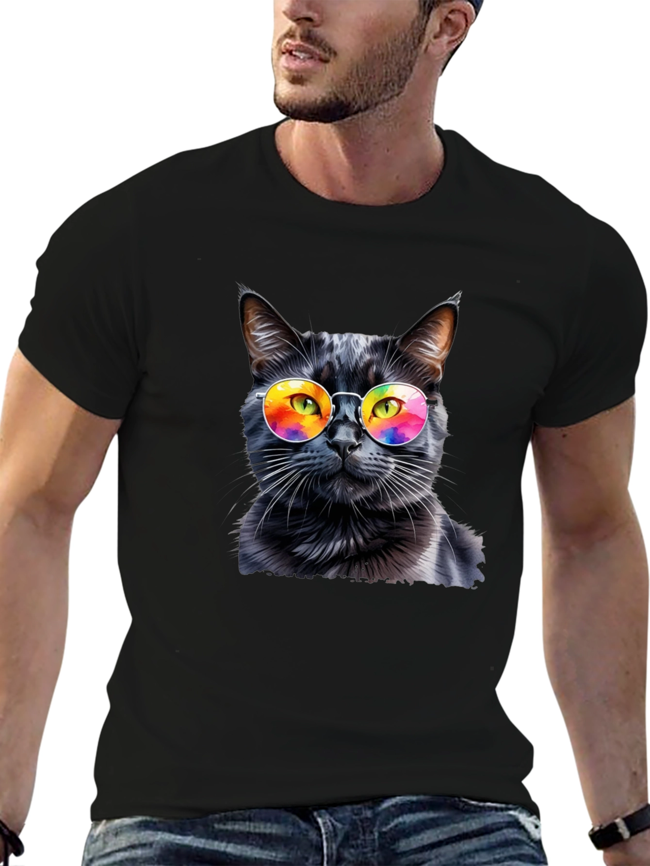 Cool Cat in Glasses T-Shirt