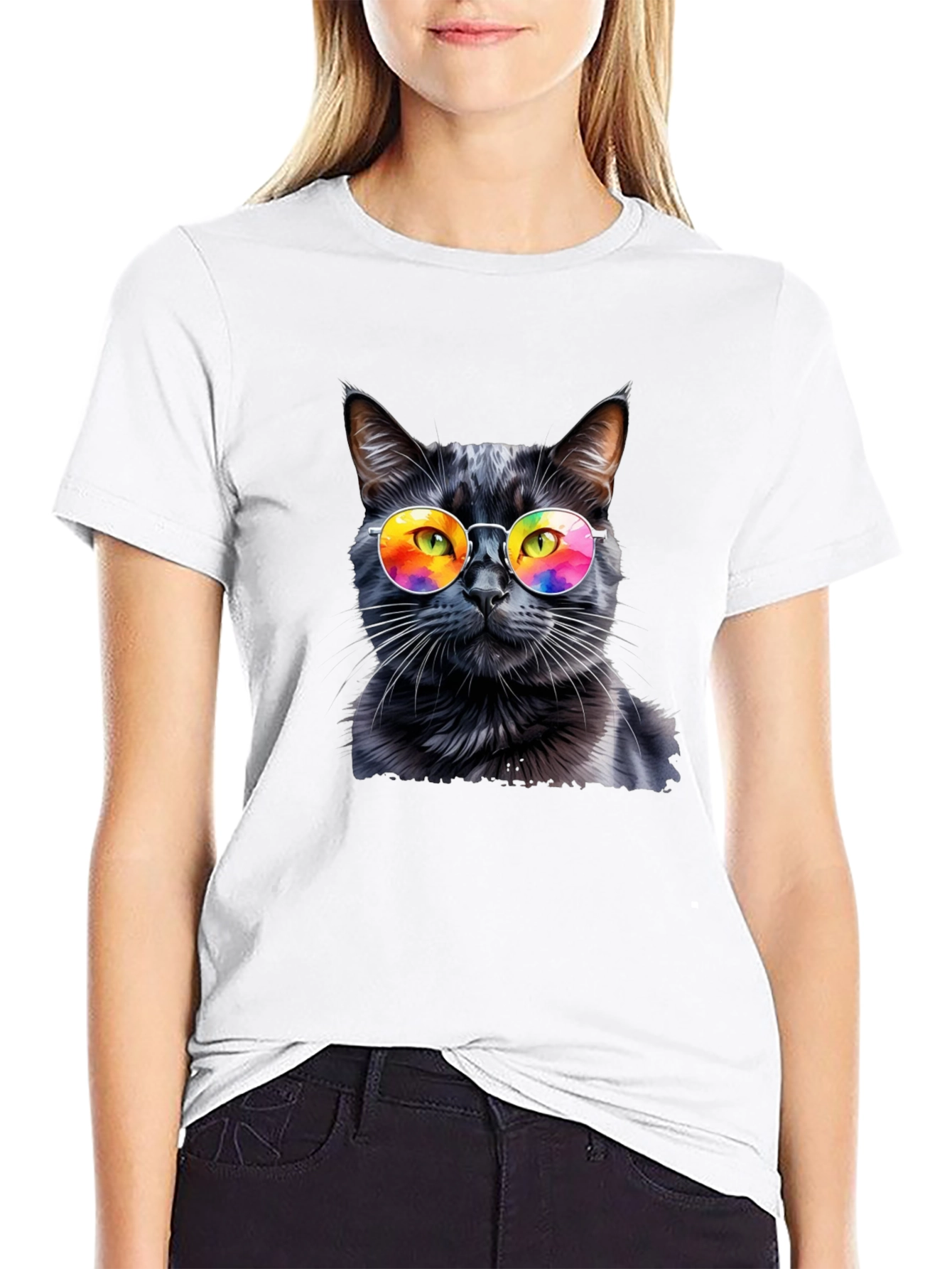 Cool Cat in Glasses T-Shirt