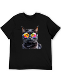 Cool Cat in Glasses T-Shirt