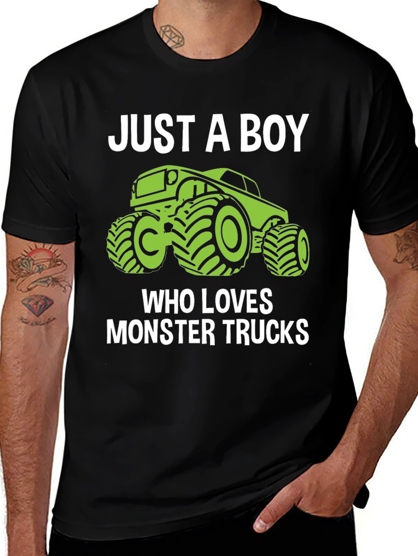 Just A Boy Who Loves Monster Trucks T-Shirt