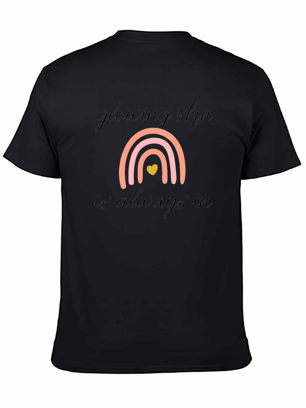Glowing Skin Rainbow Graphic T-Shirt