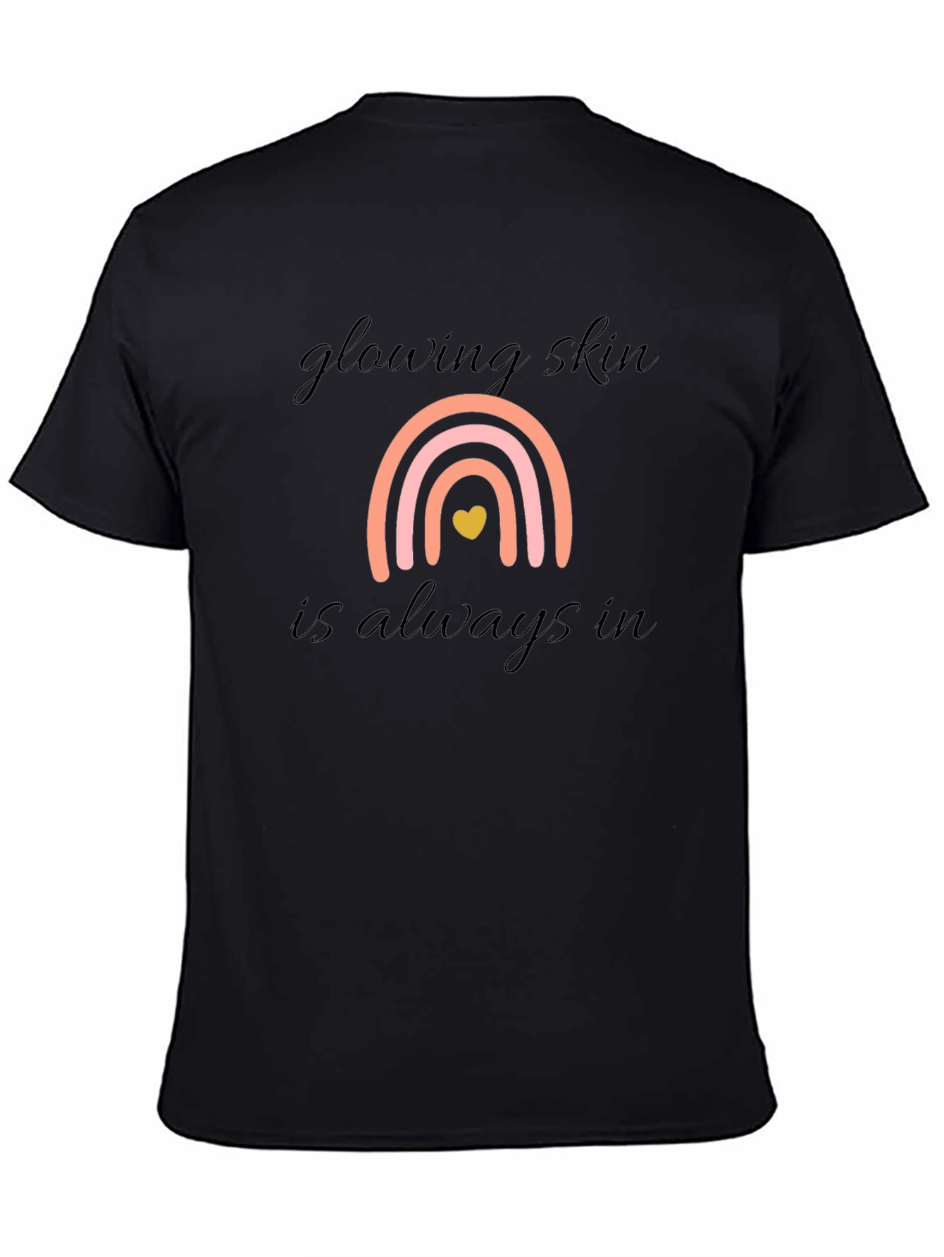 Glowing Skin Rainbow Graphic T-Shirt