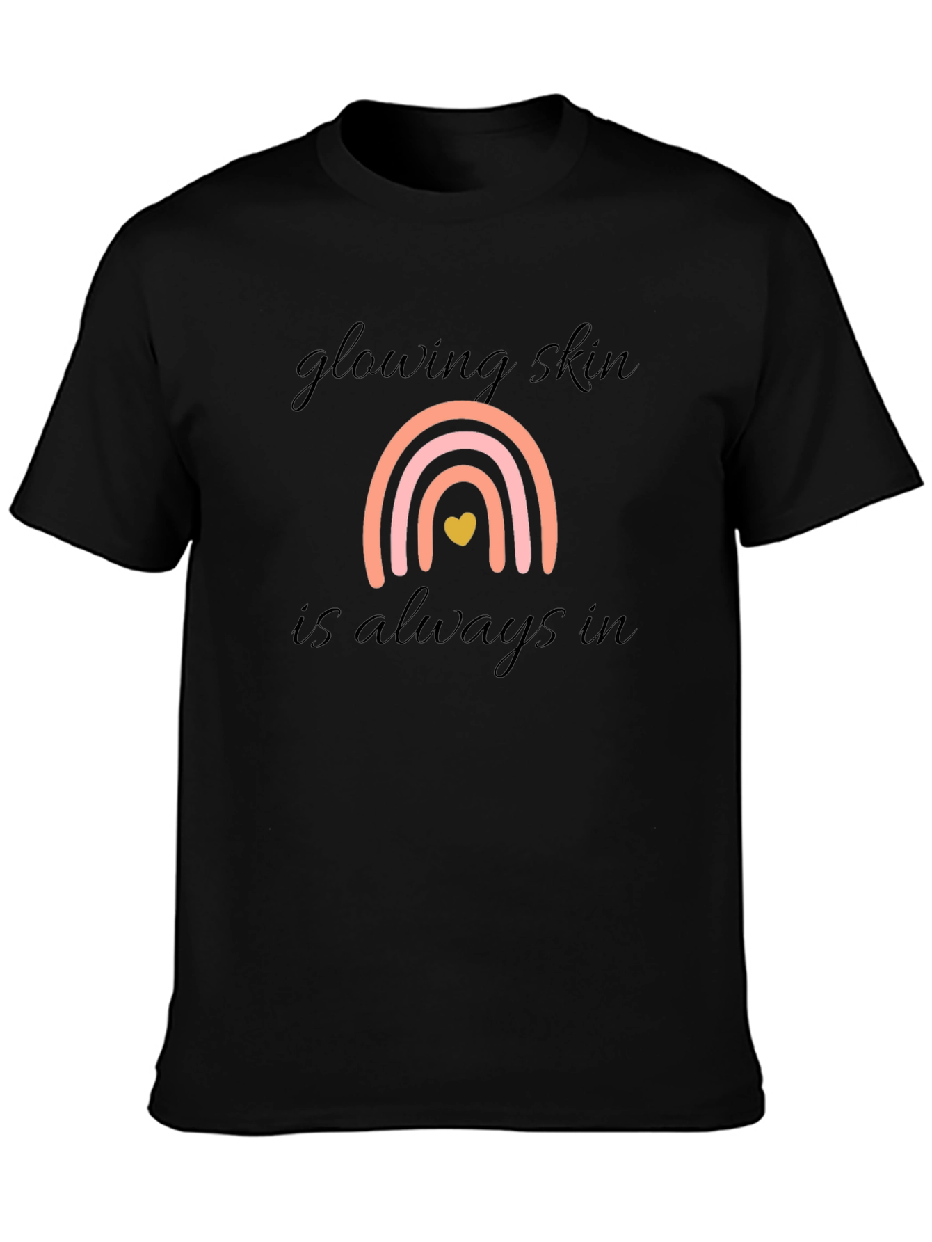Glowing Skin Rainbow Graphic T-Shirt