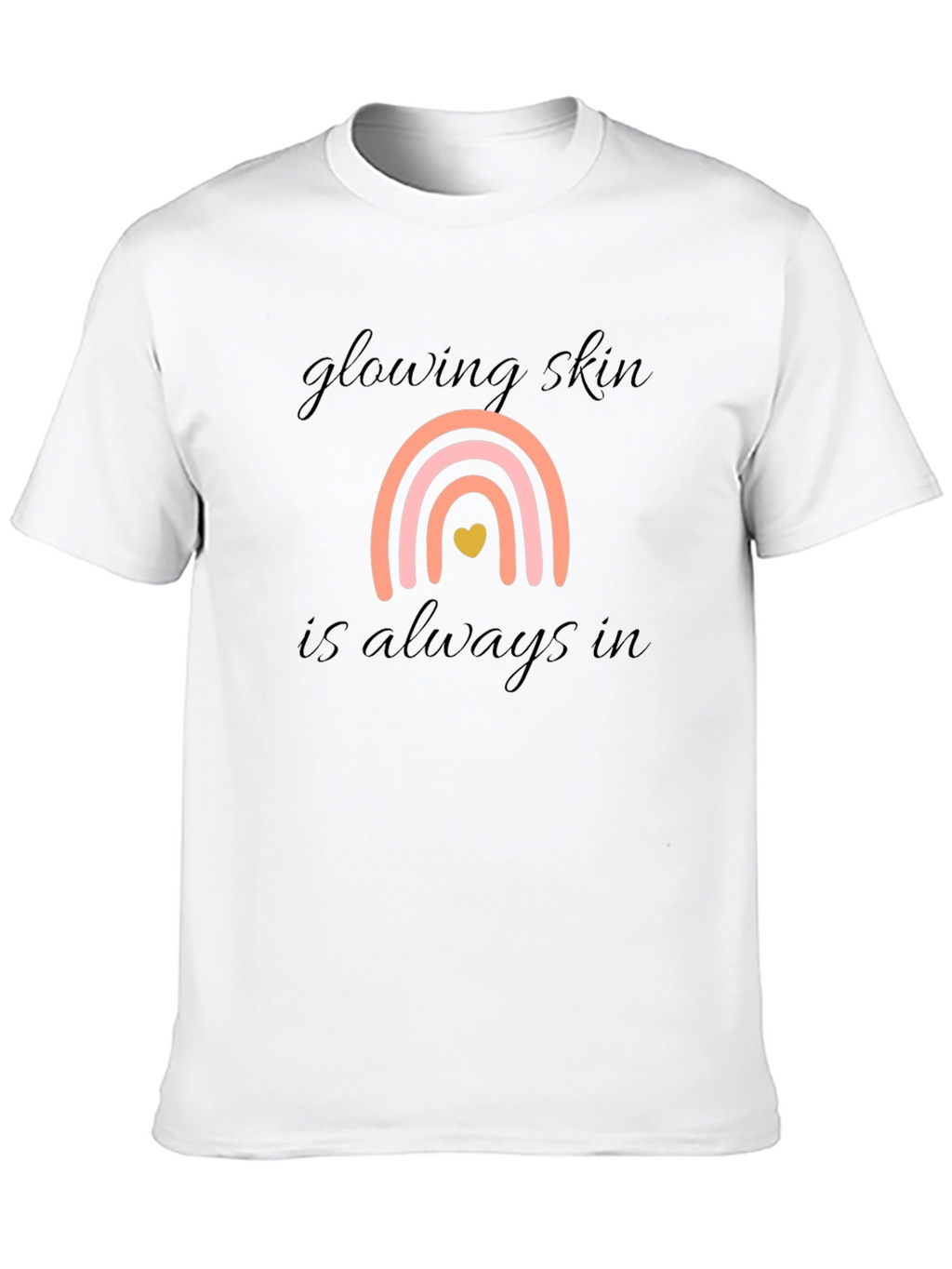 Glowing Skin Rainbow Graphic T-Shirt