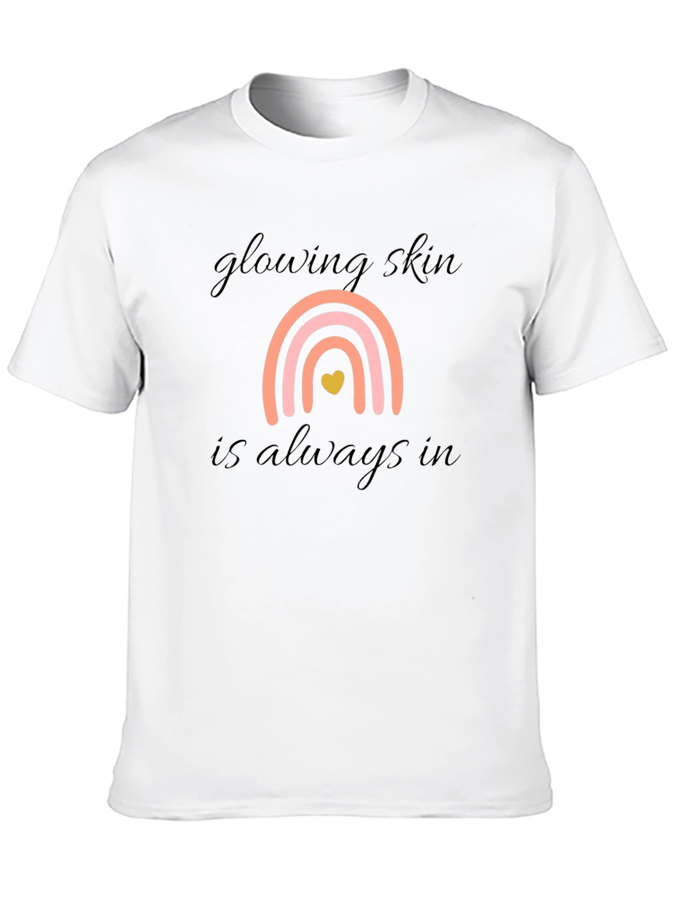 Glowing Skin Rainbow Graphic T-Shirt