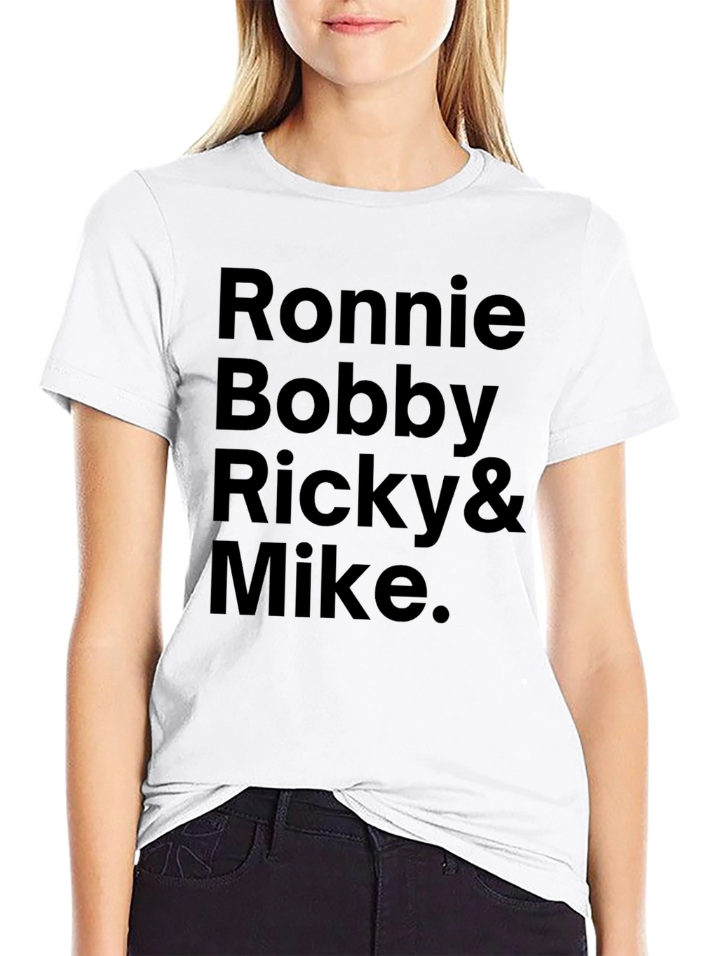 Ronnie Bobby Ricky Mike Mens Black Graphic Tee