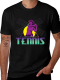 Retro Tennis Player Graphic Tee