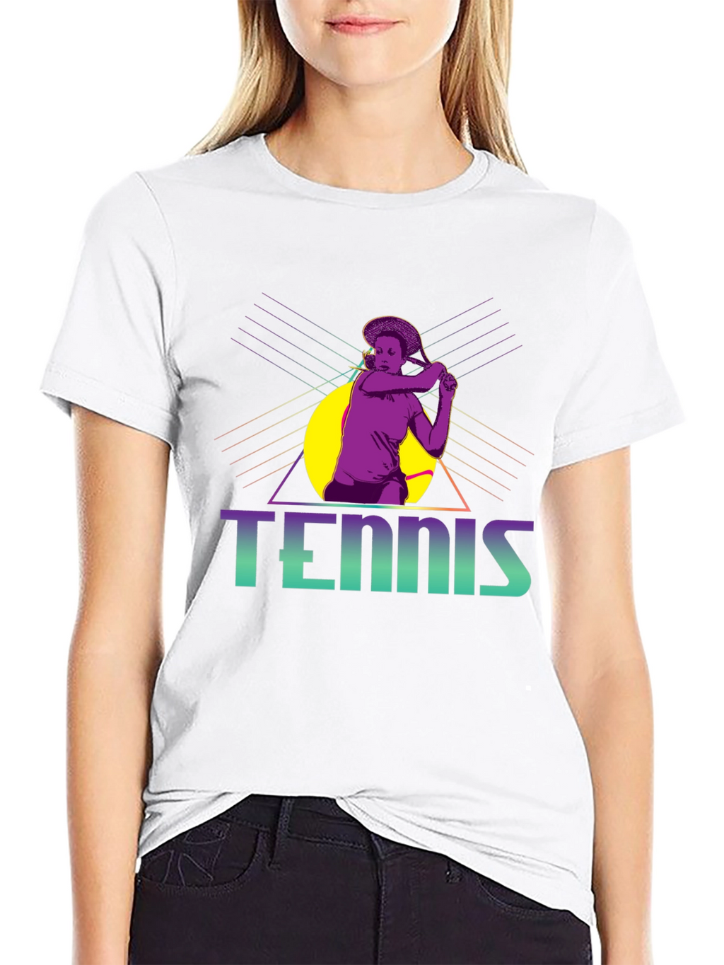Retro Tennis Player Graphic Tee