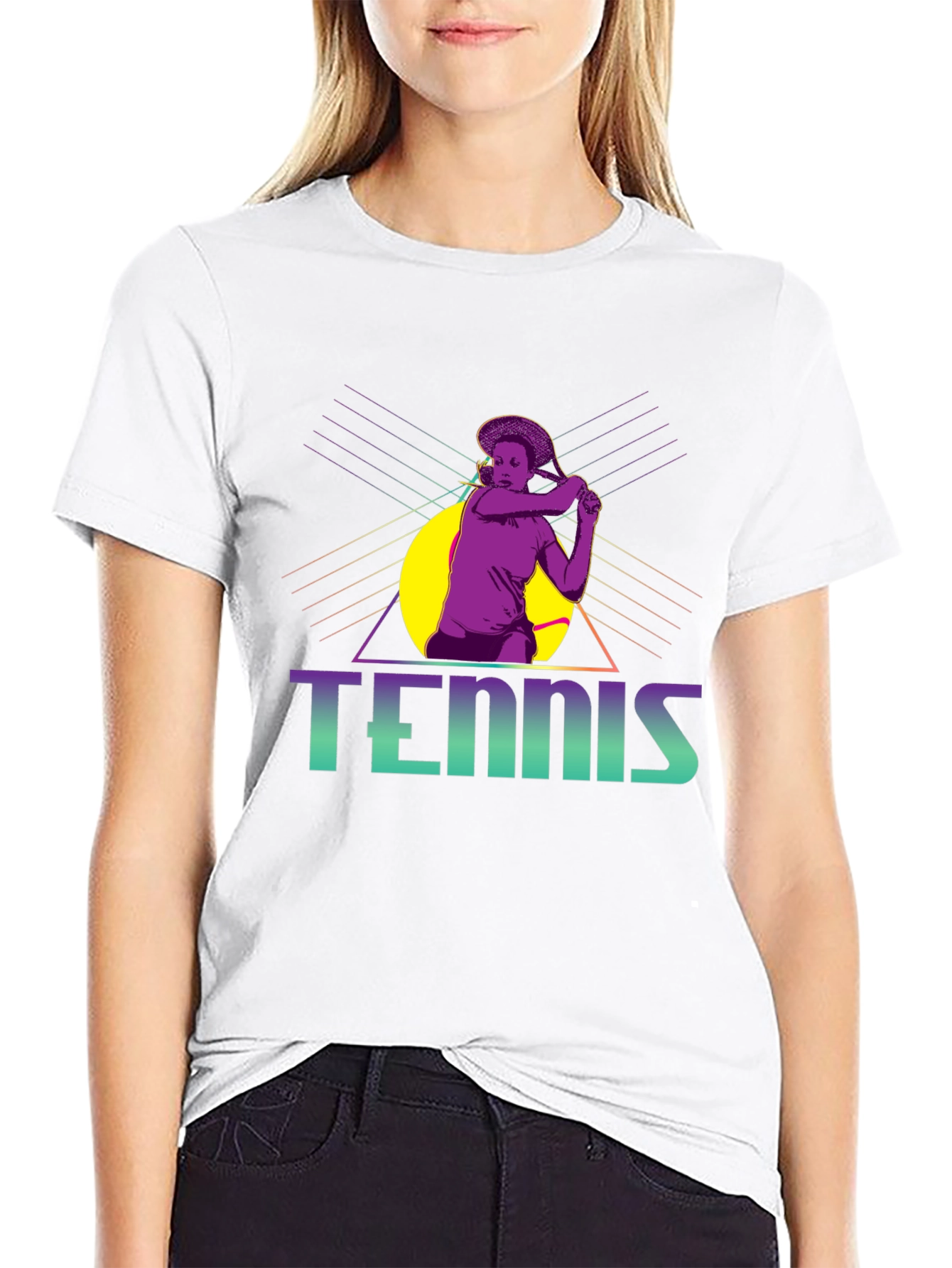 Retro Tennis Player Graphic Tee