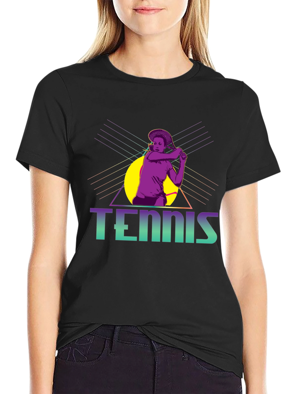 Retro Tennis Player Graphic Tee