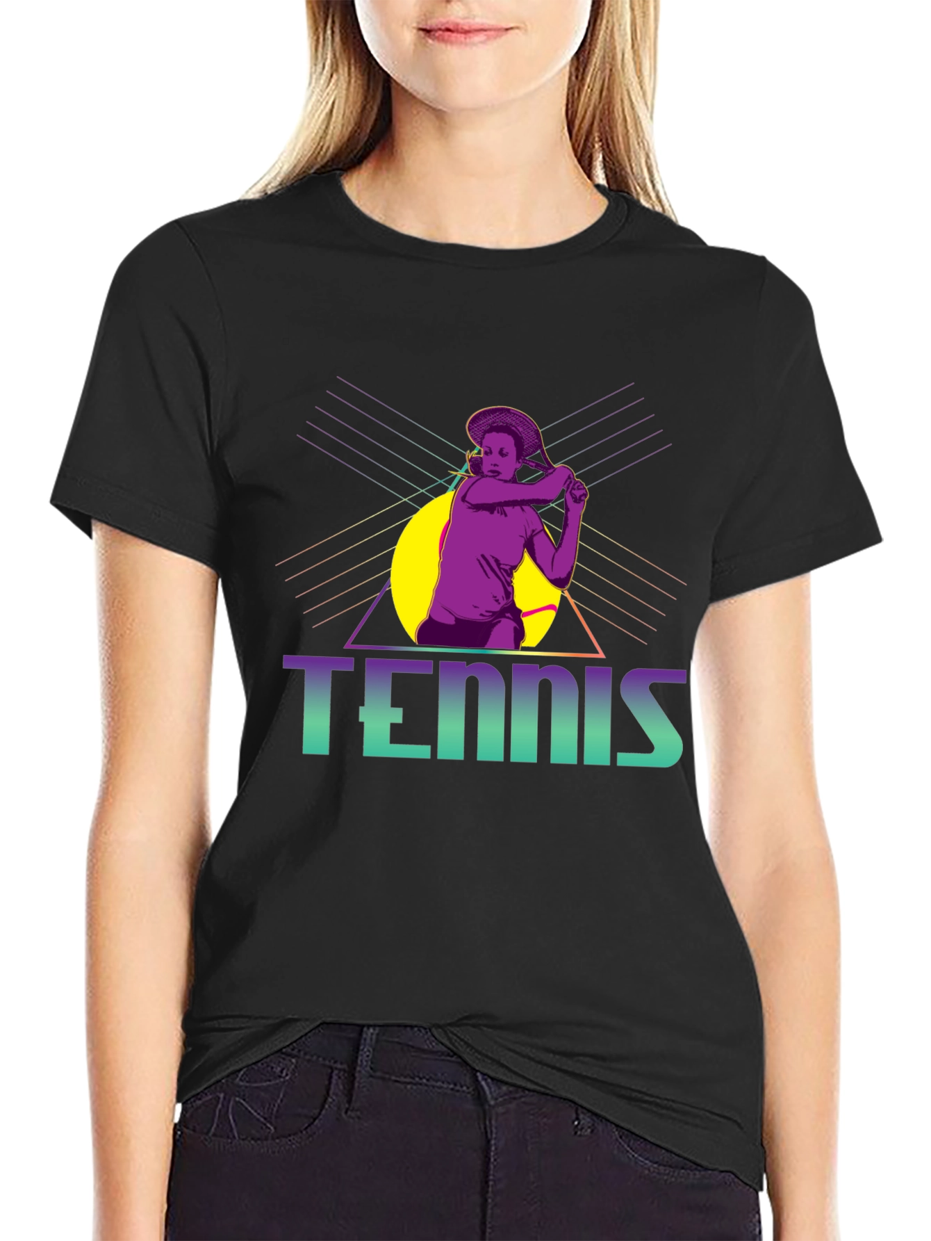 Retro Tennis Player Graphic Tee