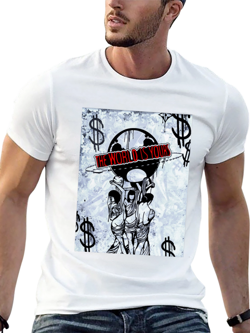 The World Is Yours Graphic Tee - Black