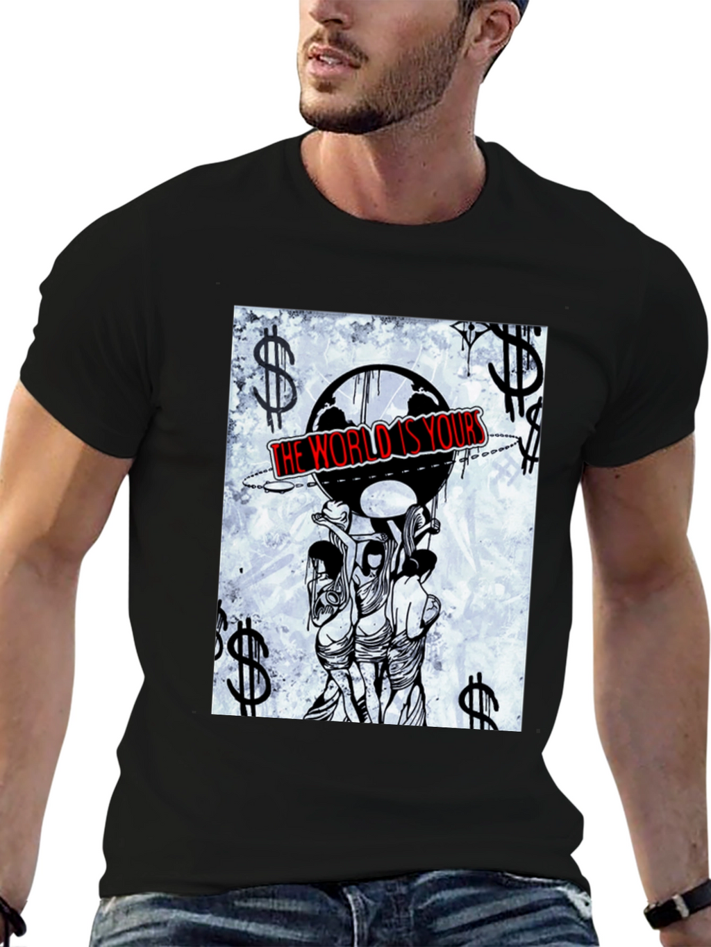 The World Is Yours Graphic Tee - Black