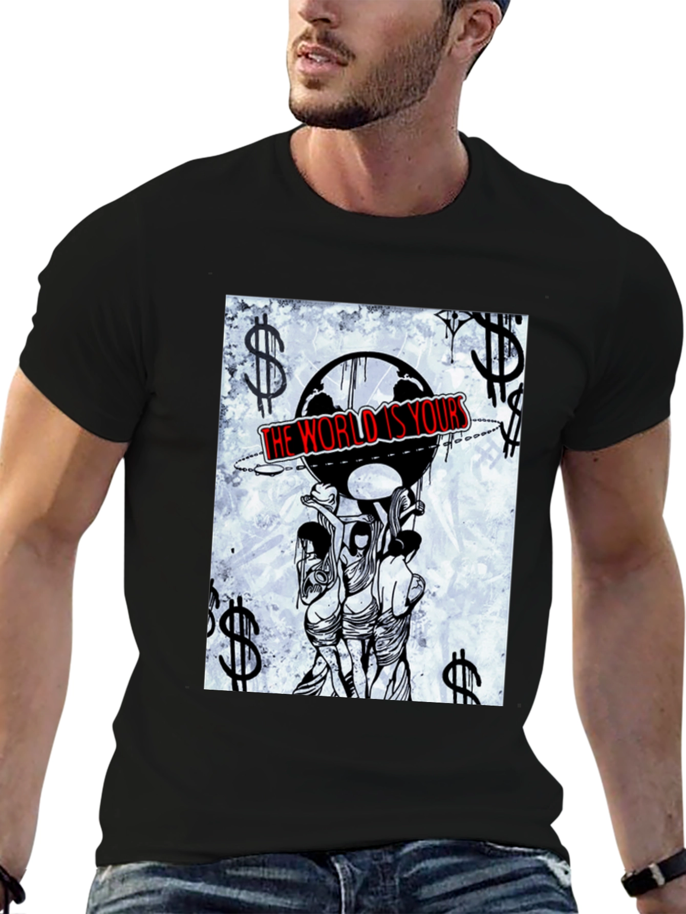The World Is Yours Graphic Tee - Black