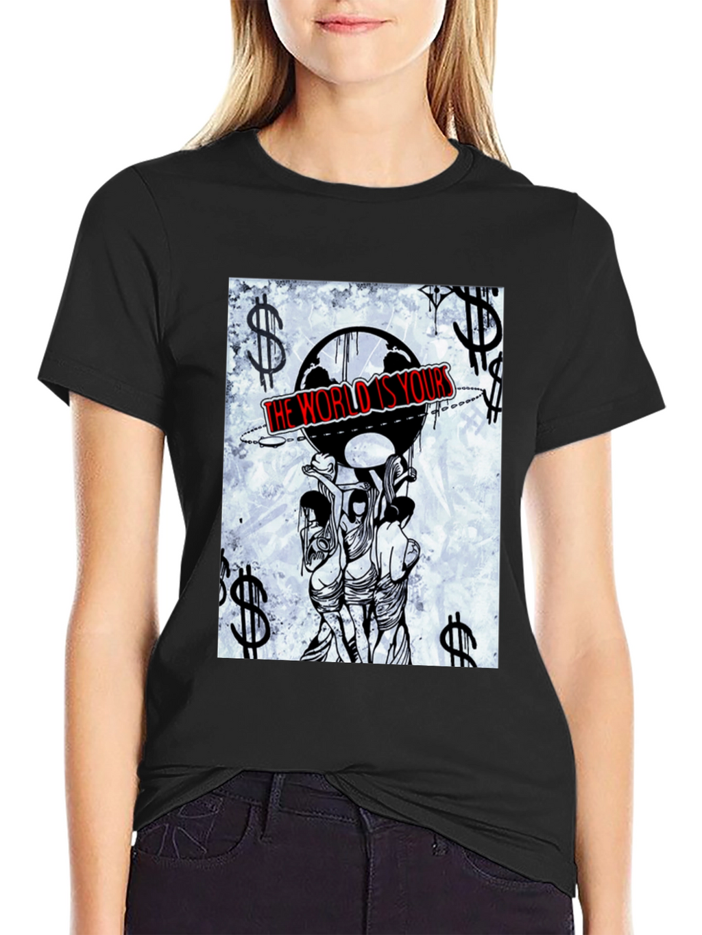 The World Is Yours Graphic Tee - Black