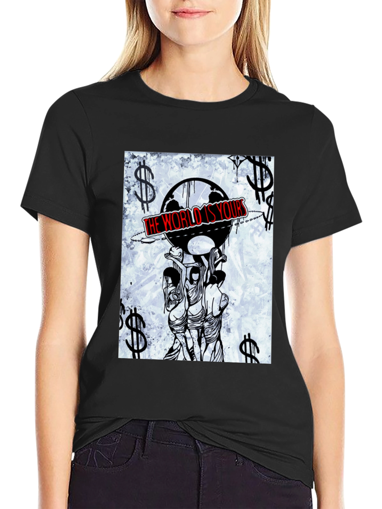 The World Is Yours Graphic Tee - Black