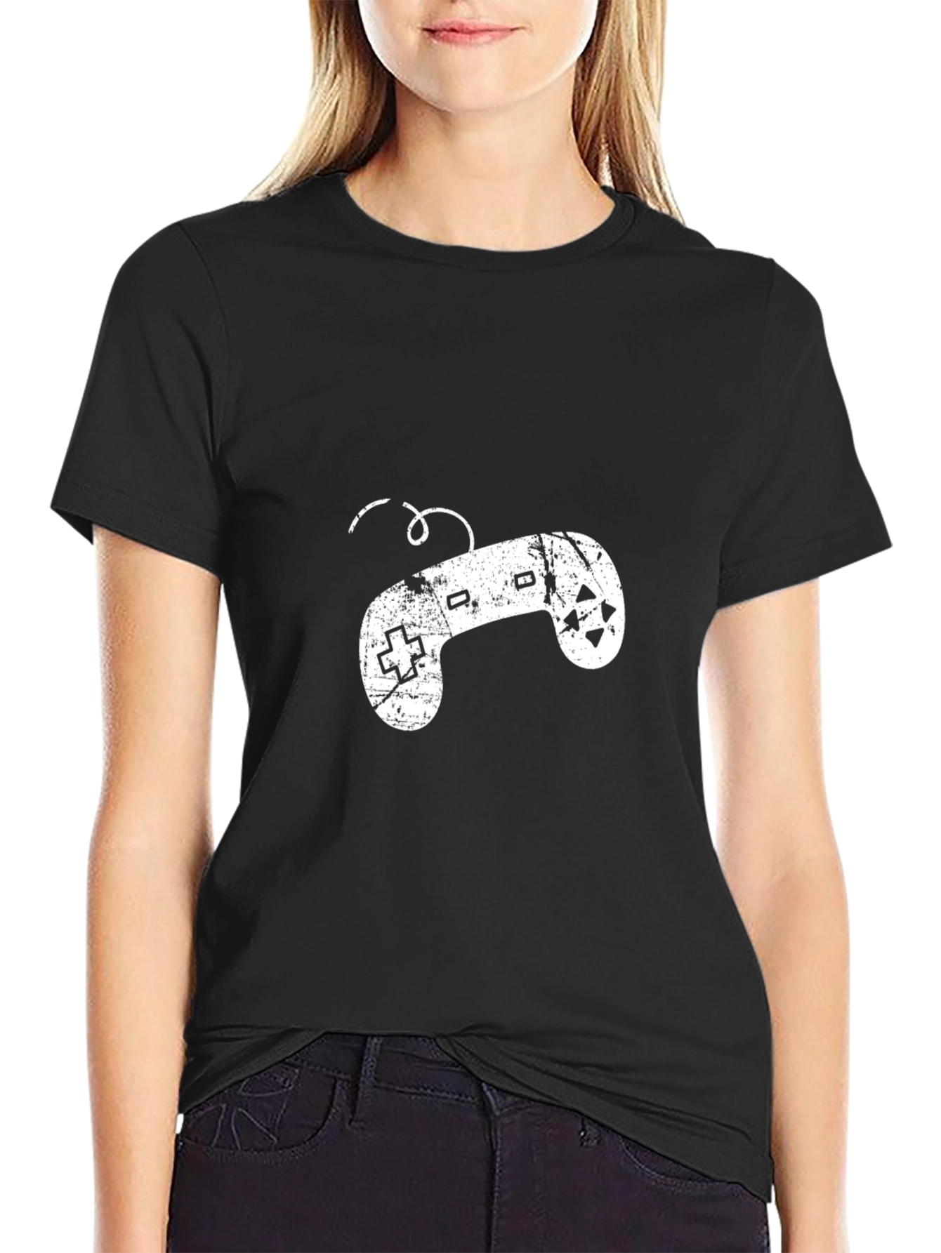 Gaming Controller Graphic T-Shirt - Black Cotton Tee