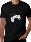 Gaming Controller Graphic T-Shirt - Black Cotton Tee