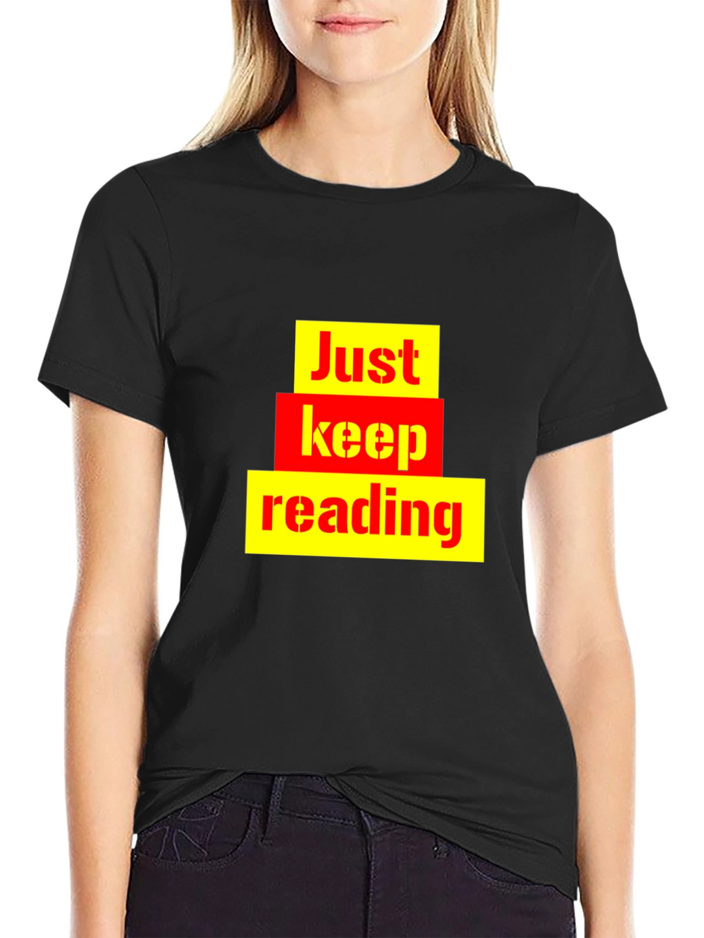 Just Keep Reading Graphic Tee - Novelty T-Shirt