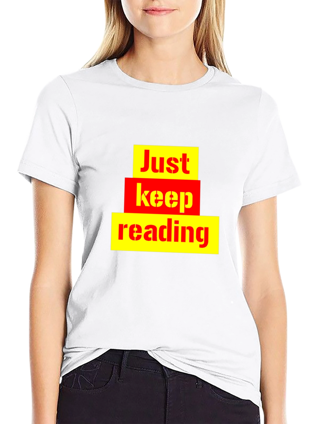 Just Keep Reading Graphic Tee - Novelty T-Shirt