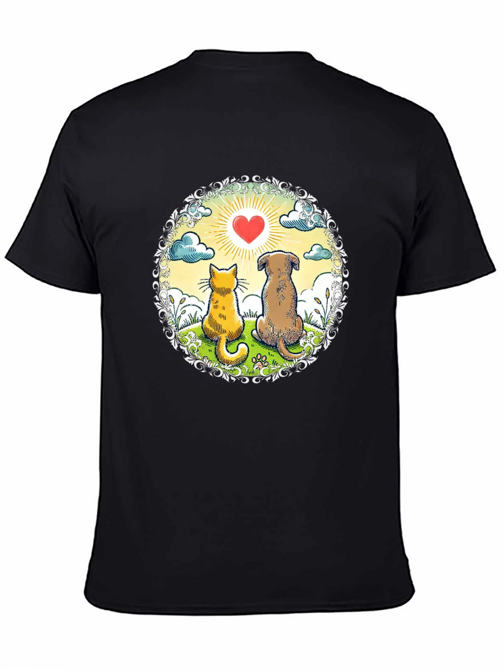 Cat & Dog Love Graphic Tee
