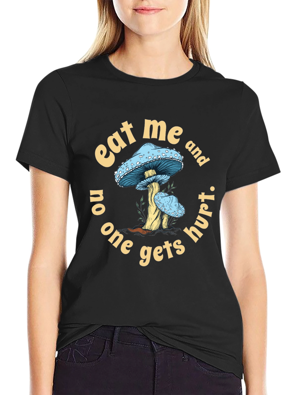 Eat Me Mushroom Graphic T-Shirt