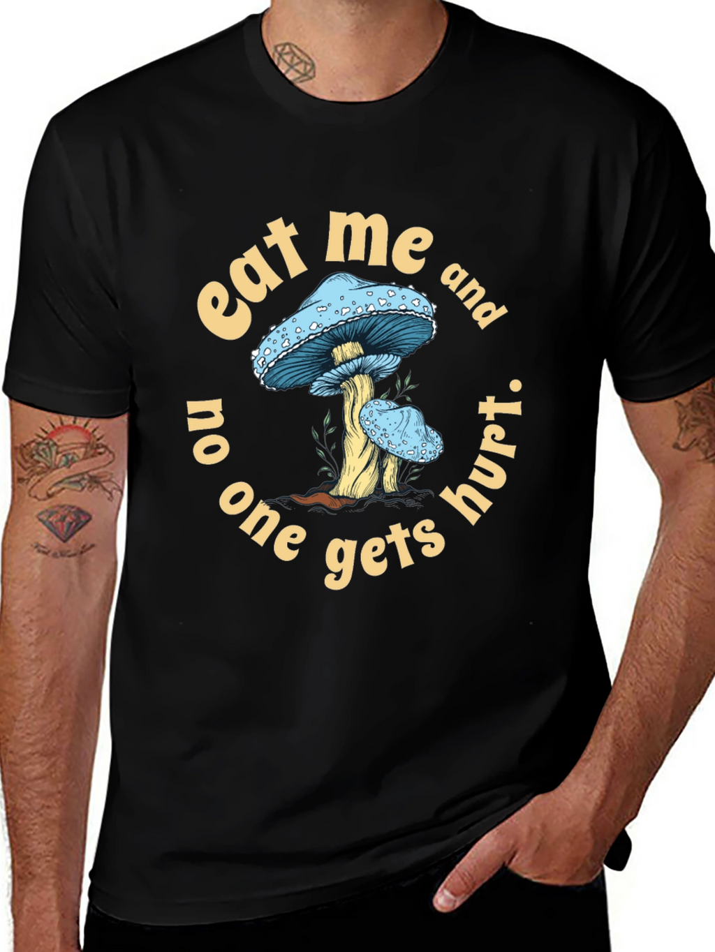 Eat Me Mushroom Graphic T-Shirt