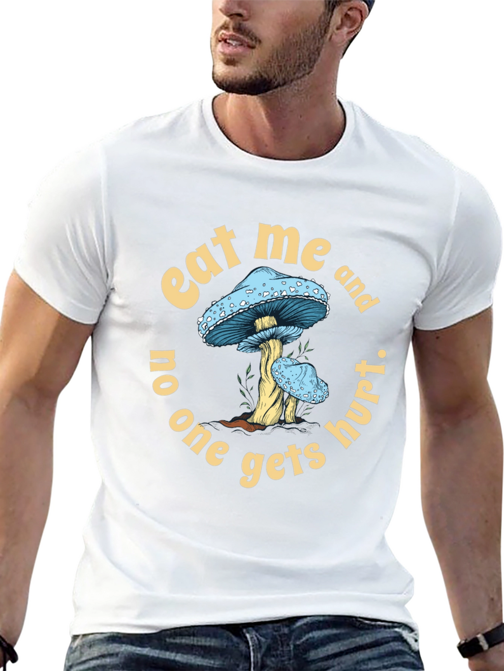 Eat Me Mushroom Graphic T-Shirt