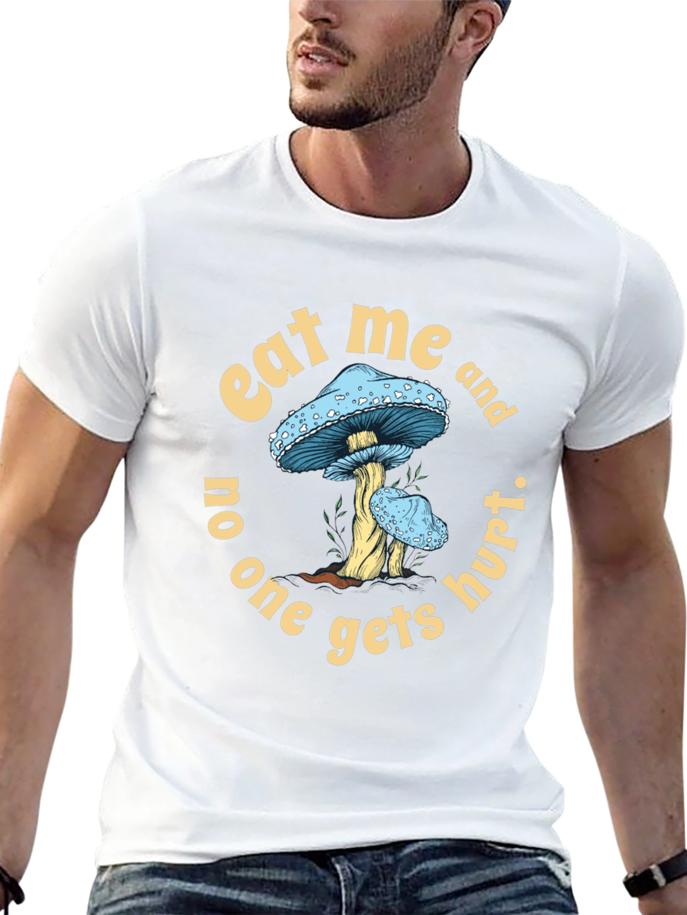 Eat Me Mushroom Graphic T-Shirt