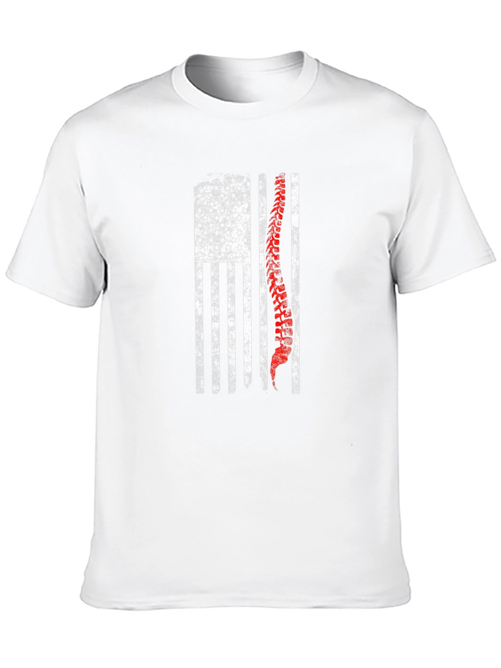 American Flag Spine Graphic Print T-Shirt